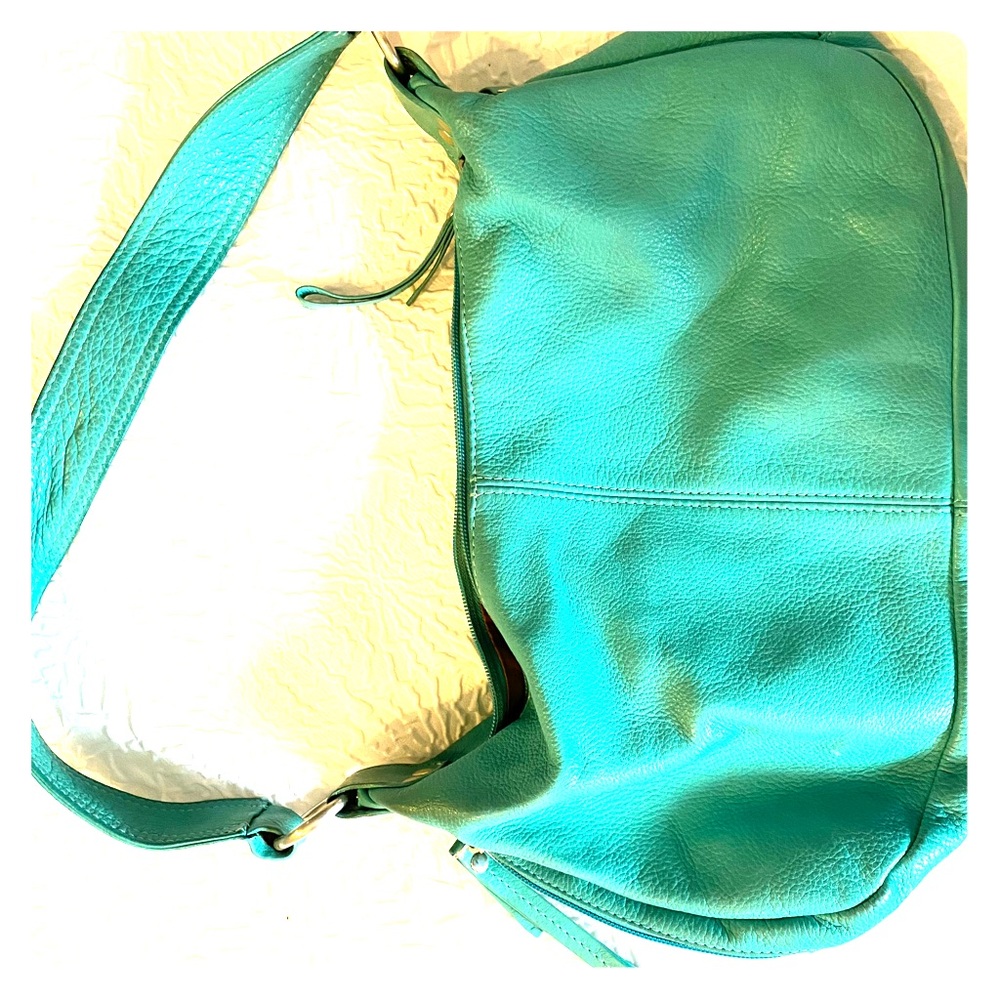 Turquoise leather Hobo International Purse